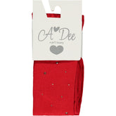 ADee Queen Diamante Red Tights